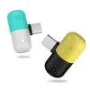 New Capsules Connector for Iphone Mini Pill Shape USB Charger Audio Adapter Earphone Converter