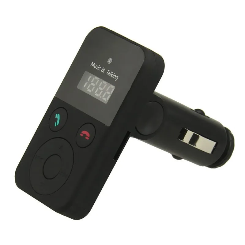 10pcs/lot A2DP Mini Bluetooth Wireless Car Kit MP3 Player FM Radio Transmitter Remote Kit Support USB SD card