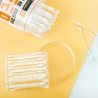 Wholesale 102pcs/box dual head tips each cotton swab is packing independently clean sterile organic cotton stick buds