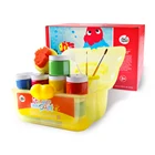 Wholesale mix Colors good quality Non-Toxic kids drawing washable acrylic marker Finger Paint art box