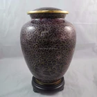 Wholesale China manufacturer Purple Cloisonne Cremation Urns for Ashes (Item No.:P138)