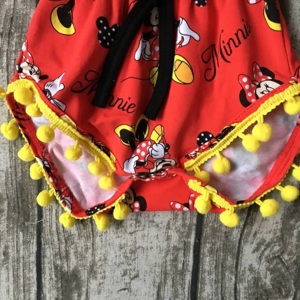 baby girls Summer spring clothing infant baby girls romper baby minnie romper with matching headband
