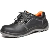 Black 2018 New Low Cut Genuine Leather Steel Toe Working Safety Shoes for Men