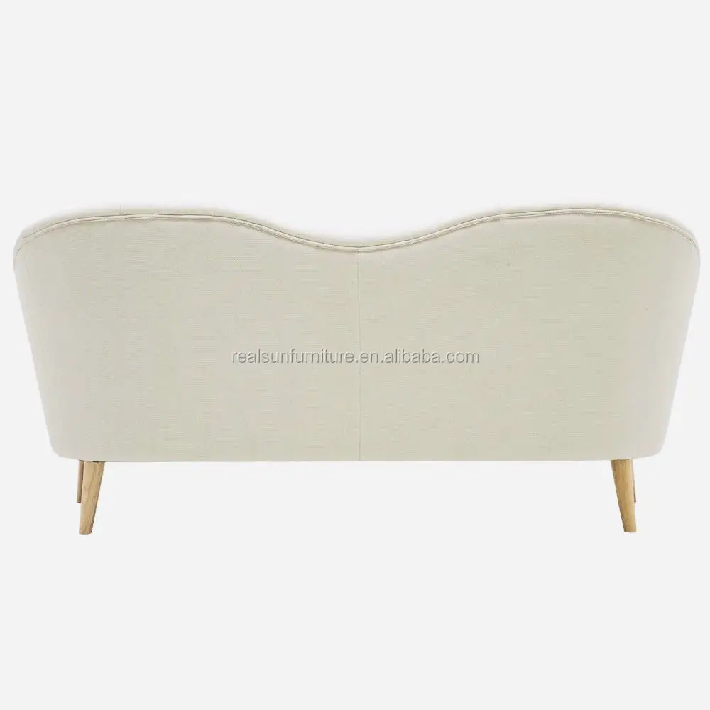 Modern Fabric Puff Sofa Design Velvet Couch White Love Seat The