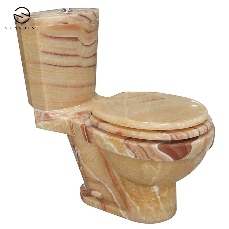 Luxury Natural Onyx Toilet Sanitary Wares Marble Toilet With Tank