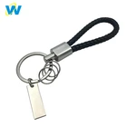 Factory Price Custom Braided Leather Keychain Souvenir, Engraved Keychain