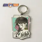 Popular fashion style manufacturer metal 3D 2D design custom logo 1.75inch NO MOQ yellow keychain