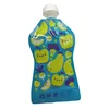 Brand development free from PVS/BPA/phthalate material Non leakage zipper open reusable juice package bag