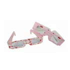Wholesale Custom Logo Full color Printing Party 3D Glasses Firework Glasses Paper Diffraction Glasses for Christmas