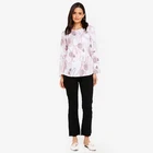 Muslim Islamic Floral Printing Maxi Dresses Long Sleeve Dubai Blouse Dress