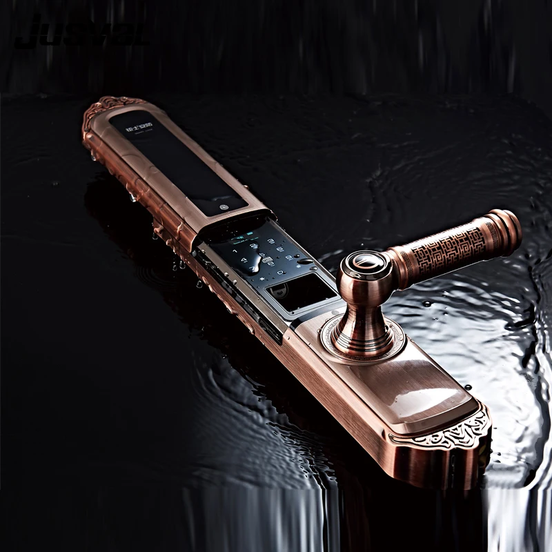 Strong mortise auto wood zigbee wireless card reader door lock for Netherlands - ANKUX.COM