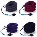 Best selling Inflatable Adjustable Full flannel Neck Stretcher Cervical Traction Device