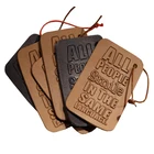 Personalized Embossed Brand Logo Pu / Genuine Leather Luggage Tag Custom Luggage Tag