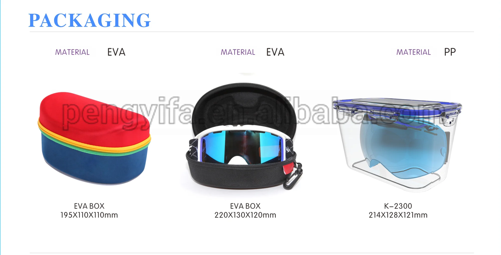ski goggle packaging