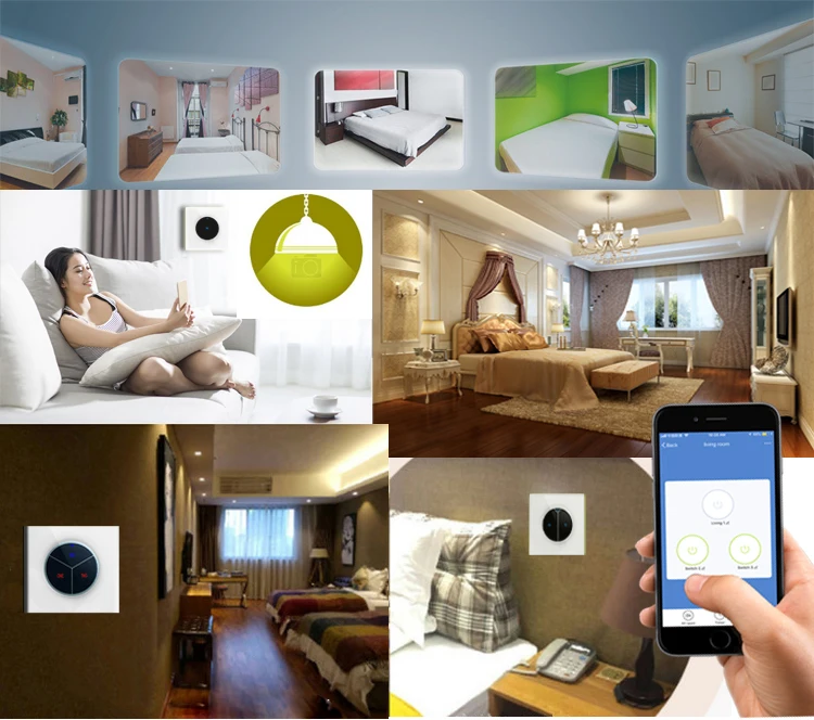 Mobile Phone APP WIFI Control Lighting Wall Switch