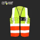 Manufacturer Hi vis safety reflective pvc vest security roadway black ID pocket summer clothing jacket