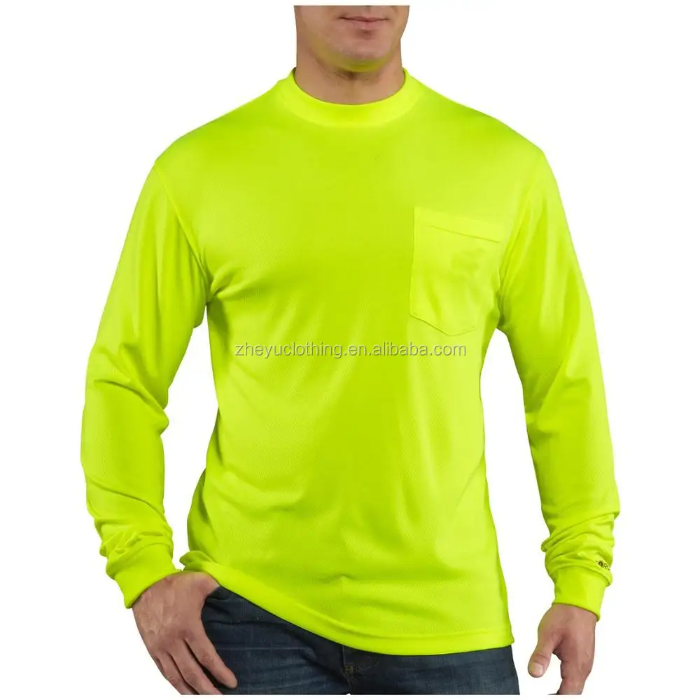 long sleeve neon yellow shirt