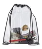 Custom Waterproof Fashion Shopping Clear Pvc Drawstring Bag Transparent School backpacks