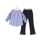 wholesale new born girls 2 piece set clothes girls trumpet pant outfits kids clothes set