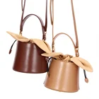 On Sales custom new fashion designer high quality cute bucket ladies shoulder bags genuine leather handbags for women