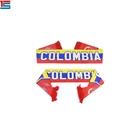 China factory custom acrylic knitted mini football cheering fan Colombia football scarf