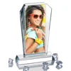Wholesale L120*H185*W40mm Three-D cup blank sublimation 3d picture frames crystal trophy