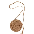 Long straps shoulder crossbody handbag crochet paper straw summer bag
