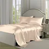 Solid Color Silk Polyester Satin Bed Sheets Set