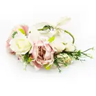 Bulk party flower wedding vacation hair accessory band women holiday wreath for girl