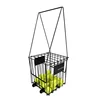 Hot Sell Portable Wheeled Pop Rack Metal Storage Stand Tennis Ball Metal Wire Basket Display Rack