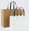 Manufacture new design plain cheap customized brown gift kraft paper carry bags with eyelet hole handles for shopping