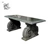 hand carved outdoor garden landscaping dinning room decoration natural marble table stone benches MBL-017