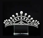 A-03 Xuping wedding crown tiaras african accessories women 925 silver silver color wholesale costume jewelry
