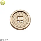 China supplier golden metal 4 holes button sewing shank buttons for coats