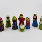 Resin Christmas Nativity Set Scene Cartoon Figures Figurines Baby Jesus
