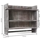 Wall Mounted Torched Wood Bathroom Organizer Rack with 3 Shelves and Hanging Towel Bar