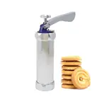 Homemade aluminum manual stainless steel cookie press gun and biscuit maker for homeuse hot selling on Amazon