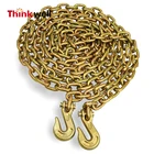 3/8" *20ft High Test Alloy Steel Tow Chain with Grab Hooks