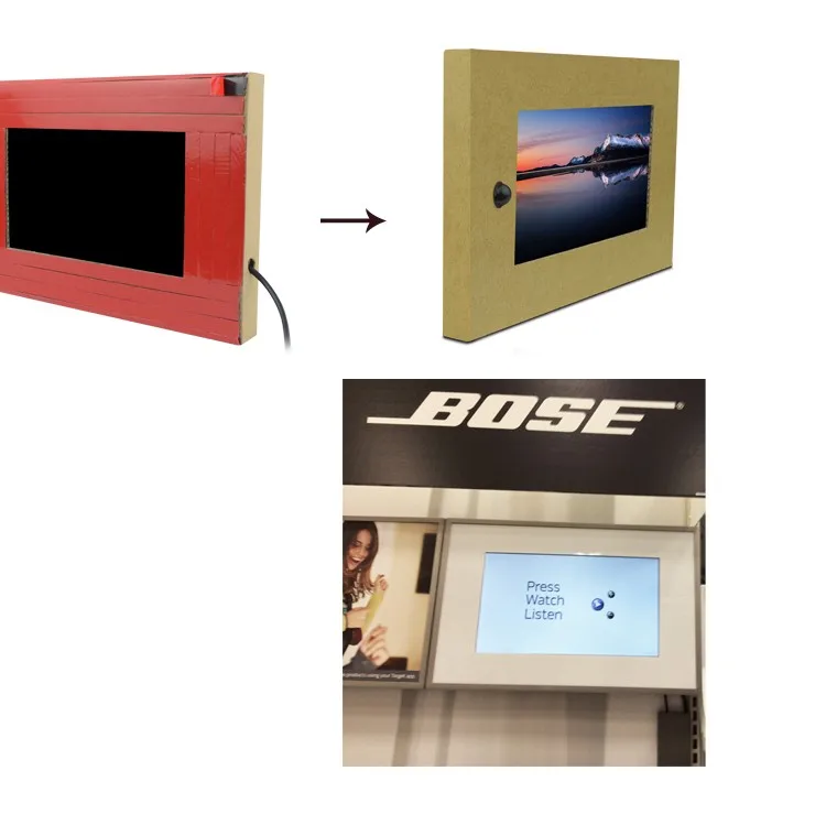 広告デジタル液晶画面ビデオパンフレット7インチカードを内蔵したメモリと充電式バッテリー用段ボールディスプレイ仕入れ・メーカー・工場