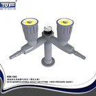 table/deck mounted double way lab gas valve, gas fittings, gas faucet with pressure gauge