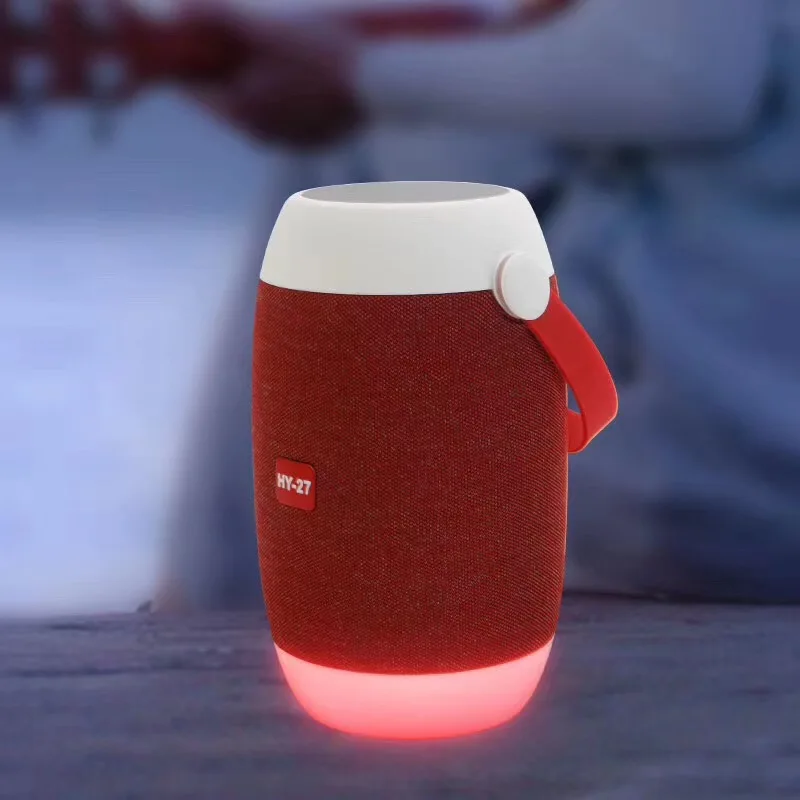 HY-27 super bass portable fabric bluetooth speaker with led light - ANKUX.COM