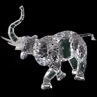 Wholesale Hot Sell Intricate Clear Crystal Elephant Fiturine Crystal Animal Figurines For Promotional Decoration