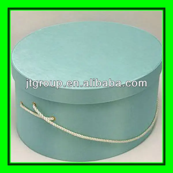 handle design hat shape paper round cardboard boxes with lids