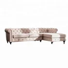 modern design furniture foshan chesterfield sofa fabric living room sofa set L shape corner home furniture