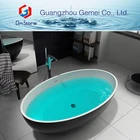 Oval solid surface /artificial stonefreestanding bathtub
