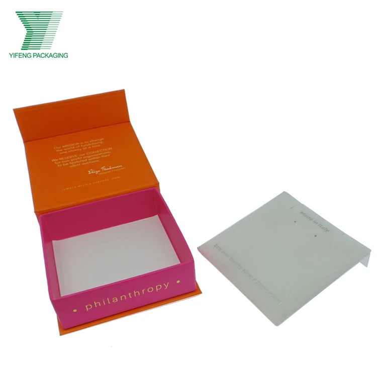 paper packaging jewelry box custom logo printed with foam insert