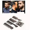 5 Pcs/set Wide Teeth Hairbrush Fork Comb Oil Slick Styling Comb Men Beard Hairdressing Hair Brush
