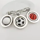 Wholesale 3D PVC Spin Custom Basketball Keychain Metal