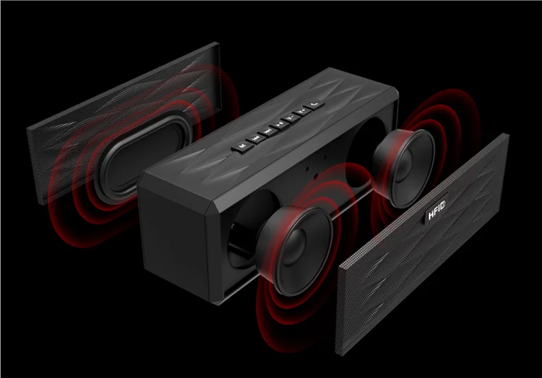 High Quality Super Bass Sound Bar 20W Bluetooth Audio Boombox Speaker- Black - ANKUX.COM