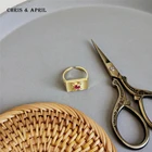 18k simple gold designs alphabet finger zircon rings